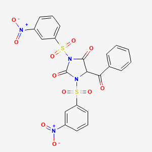 2,4-Imidazolidinedione, 5-benzoyl-1,3-bis[(3-nitrophenyl)sulfonyl]-