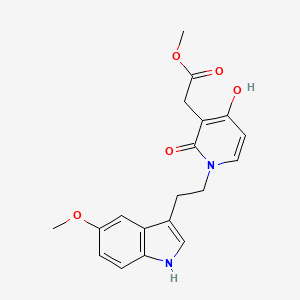 molecular formula C19H20N2O5 B1455469 2-{4-羟基-1-[2-(5-甲氧基-1H-吲哚-3-基)乙基]-2-氧代-1,2-二氢-3-吡啶基}乙酸甲酯 CAS No. 860612-56-2