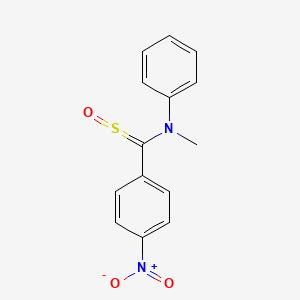 N-methyl-N-[(4-nitrophenyl)-sulfinylmethyl]aniline