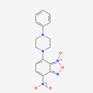 Benzofurazan, 4-nitro-7-(4-phenyl-1-piperazinyl)-, 1-oxide