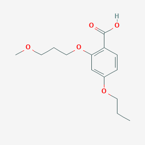 molecular formula C14H20O5 B1455474 2-(3-甲氧基丙氧基)-4-丙氧基苯甲酸 CAS No. 1179243-44-7
