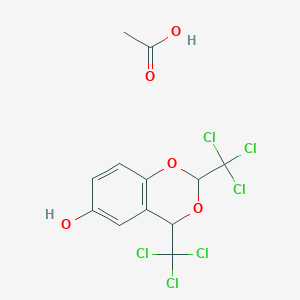 acetic acid;2,4-bis(trichloromethyl)-4H-1,3-benzodioxin-6-ol