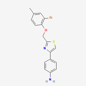 4-{2-[(2-Bromo-4-methylphenoxy)methyl]-1,3-thiazol-4-yl}aniline