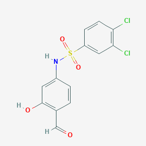 3,4-Dichloro-N-(4-formyl-3-hydroxyphenyl)benzene-1-sulfonamide