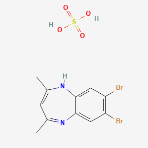 7,8-dibromo-2,4-dimethyl-1H-1,5-benzodiazepine;sulfuric acid