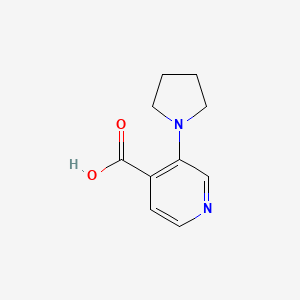 molecular formula C10H12N2O2 B1455491 3-(吡咯烷-1-基)异烟酸 CAS No. 1257901-68-0