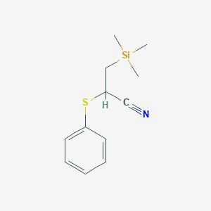 2-(Phenylsulfanyl)-3-(trimethylsilyl)propanenitrile