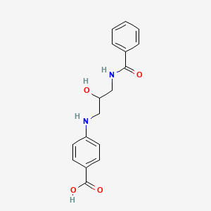 4-[(3-Benzamido-2-hydroxypropyl)amino]benzoic acid