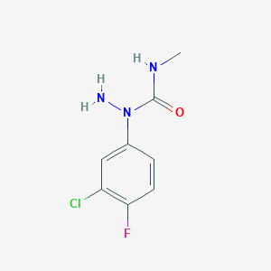 1-(3-Chloro-4-fluorophenyl)-N-methylhydrazine-1-carboxamide