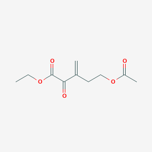 Ethyl 5-(acetyloxy)-3-methylidene-2-oxopentanoate