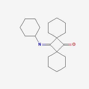 14-(Cyclohexylimino)dispiro[5.1.5~8~.1~6~]tetradecan-7-one