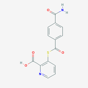 3-[(4-Carbamoylbenzoyl)sulfanyl]pyridine-2-carboxylic acid