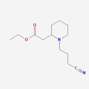 Ethyl [1-(3-cyanopropyl)piperidin-2-yl]acetate