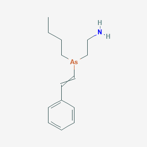 2-[Butyl(2-phenylethenyl)arsanyl]ethan-1-amine