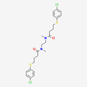 N,N'-(Ethane-1,2-diyl)bis{4-[(4-chlorophenyl)sulfanyl]-N-methylbutanamide}