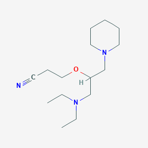 3-{[1-(Diethylamino)-3-(piperidin-1-yl)propan-2-yl]oxy}propanenitrile