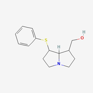 [7-(Phenylsulfanyl)hexahydro-1H-pyrrolizin-1-yl]methanol