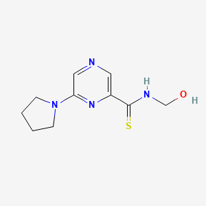 Pyrazinecarbothioamide, N-(hydroxymethyl)-6-(1-pyrrolidinyl)-