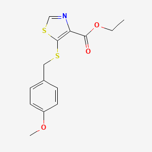 Ethyl 5-{[(4-methoxyphenyl)methyl]sulfanyl}-1,3-thiazole-4-carboxylate