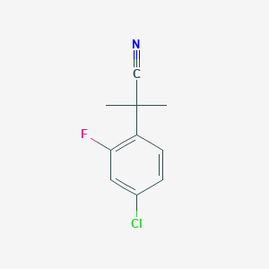 molecular formula C10H9ClFN B1455524 2-(4-Chloro-2-fluorophenyl)-2-methylpropanenitrile CAS No. 1095546-56-7