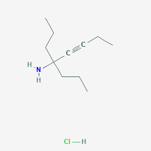 4-Propyloct-5-yn-4-amine;hydrochloride