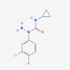 1-(3-Chloro-4-fluorophenyl)-N-cyclopropylhydrazine-1-carboxamide