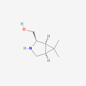 molecular formula C8H15NO B1455533 (1R,2S,5S)-6,6-Dimethyl-3-azabicyclo[3.1.0]hexane-2-methanol CAS No. 394734-84-0