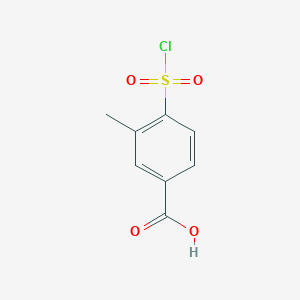 molecular formula C8H7ClO4S B1455540 4-(Chlorosulfonyl)-3-methylbenzoic acid CAS No. 1314960-92-3