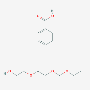 molecular formula C14H22O6 B14555412 Benzoic acid;2-[2-(ethoxymethoxy)ethoxy]ethanol CAS No. 62254-47-1