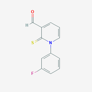 3-Pyridinecarboxaldehyde, 1-(3-fluorophenyl)-1,2-dihydro-2-thioxo-