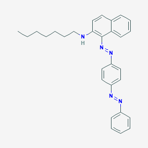 N-Heptyl-1-[(E)-{4-[(E)-phenyldiazenyl]phenyl}diazenyl]naphthalen-2-amine