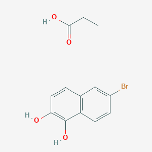 6-Bromonaphthalene-1,2-diol;propanoic acid