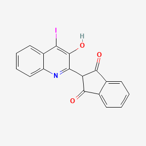 2-(3-Hydroxy-4-iodoquinolin-2-yl)-1H-indene-1,3(2H)-dione