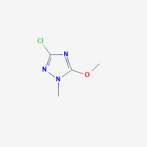 molecular formula C4H6ClN3O B1455554 3-chloro-5-methoxy-1-methyl-1H-1,2,4-triazole CAS No. 1330756-15-4