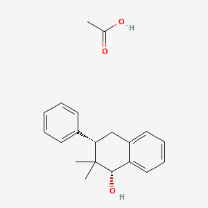 acetic acid;(1R,3S)-2,2-dimethyl-3-phenyl-3,4-dihydro-1H-naphthalen-1-ol