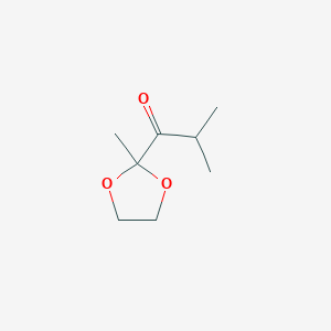 1-Propanone, 2-methyl-1-(2-methyl-1,3-dioxolan-2-yl)-