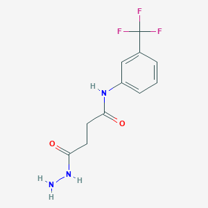 molecular formula C11H12F3N3O2 B1455556 4-hydrazino-4-oxo-N-[3-(trifluoromethyl)phenyl]butanamide CAS No. 443864-67-3