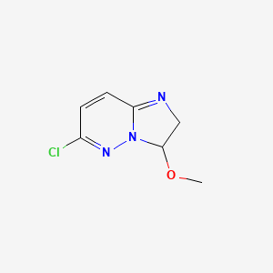 molecular formula C7H8ClN3O B1455558 6-氯-3-甲氧基-2,3-二氢咪唑并[1,2-b]哒嗪盐酸盐 CAS No. 1306739-89-8