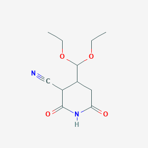 4-(Diethoxymethyl)-2,6-dioxopiperidine-3-carbonitrile