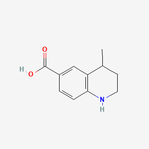 molecular formula C11H13NO2 B1455567 4-Methyl-1,2,3,4-tetrahydroquinoline-6-carboxylic acid CAS No. 1332627-30-1