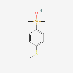 molecular formula C9H14OSSi B1455568 Dimethyl(4-thiomethylphenyl)silanol CAS No. 1244855-89-7