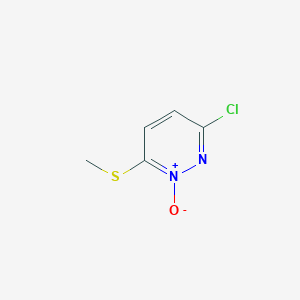 Pyridazine, 3-chloro-6-(methylthio)-, 1-oxide