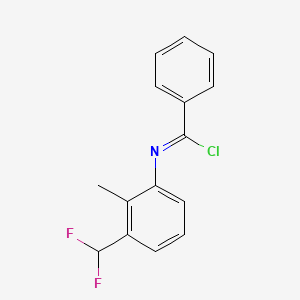 N-[3-(Difluoromethyl)-2-methylphenyl]benzenecarboximidoyl chloride