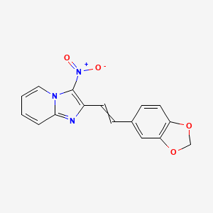 2-[2-(2H-1,3-Benzodioxol-5-yl)ethenyl]-3-nitroimidazo[1,2-a]pyridine