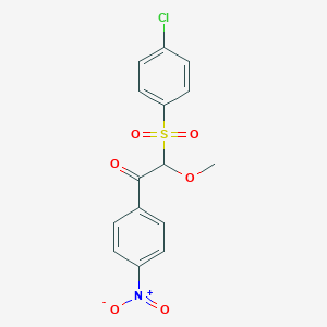 2-(4-Chlorobenzene-1-sulfonyl)-2-methoxy-1-(4-nitrophenyl)ethan-1-one