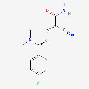 5-(4-Chlorophenyl)-2-cyano-5-(dimethylamino)penta-2,4-dienamide