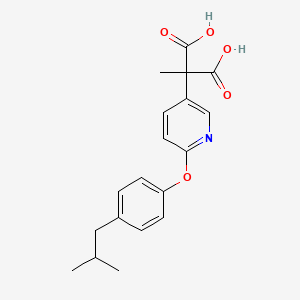 Methyl{6-[4-(2-methylpropyl)phenoxy]pyridin-3-yl}propanedioic acid