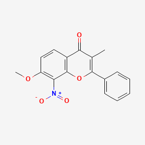 7-Methoxy-3-methyl-8-nitro-2-phenyl-4H-1-benzopyran-4-one