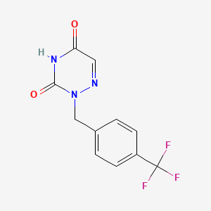 2-{[4-(Trifluoromethyl)phenyl]methyl}-1,2,4-triazine-3,5(2H,4H)-dione