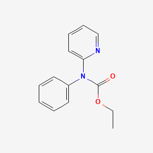 molecular formula C14H14N2O2 B14555842 Carbamic acid, phenyl-2-pyridinyl-, ethyl ester CAS No. 61656-89-1